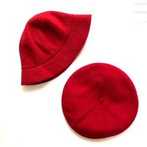 Women’s Wool Hats! 2!!! Red! OS